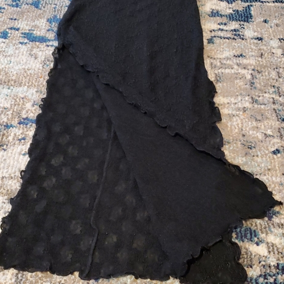 BEAUTIFUL VINTAGE LACE ASIAN INSPIRED STYLE DRESS XS BLK
